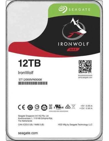 3.5” HDD Seagate IronWolf ST12000VN0008 / 12TB / 7200rpm / 256MB