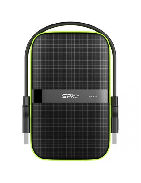 2.5” HDD Extern Silicon Power Armor A60 / 5ТБ / USB3.1 / Black/Green