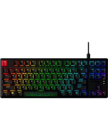 Клавиатура HYPERX Alloy Origins Core PBT, HyperX Aqua - Tactile key switch, [639N9AA#ABA]