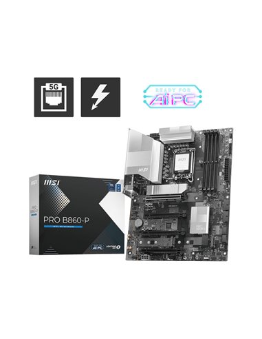 Материнская плата MSI PRO B860-P/ 1851/ Intel B860/ DDR5 / ATX