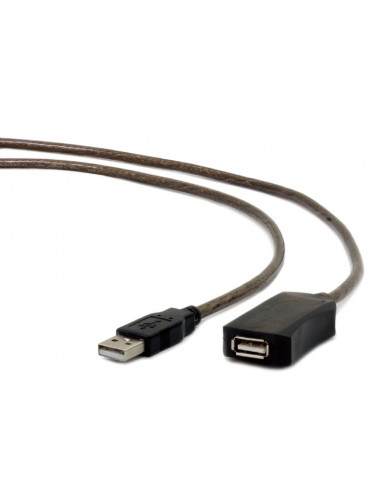 Cablu prelungitor USB 2.0 activ Gembird UAE-01-5M, 5 m, negru