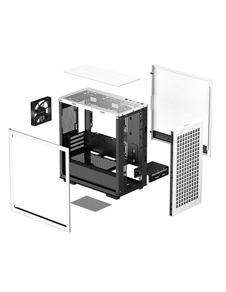 Carcasa DEEPCOOL CH370 WH / w/oPSU / Side-Window / 1x120mm / ATX / White Carcasa DEEPCOOL CH370 WH / w/oPSU / Side-Window / 1x120mm / ATX / White