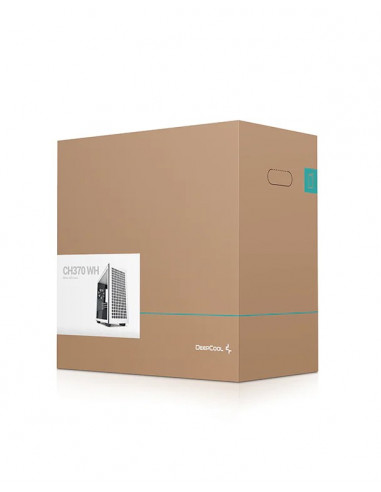Carcasa DEEPCOOL CH370 WH / w/oPSU / Side-Window / 1x120mm / ATX / White