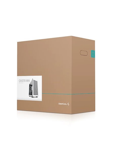 Carcasa DEEPCOOL CH370 WH / w/oPSU / Side-Window / 1x120mm / ATX / White Carcasa DEEPCOOL CH370 WH / w/oPSU / Side-Window / 1x120mm / ATX / White