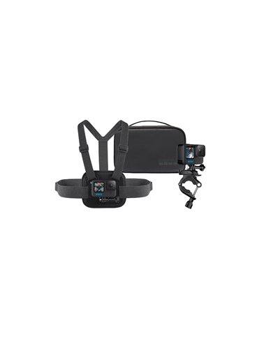 GoPro Sports Kit, включает в себя: 1x крепление на грудь, 1x крепление на руль, 1x сумка для переноски