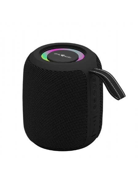 Колонка Портативная Gembird SPK-BT-LED-05-BK/ 8W / Bluetooth / microSD / USB / 1200 mAh