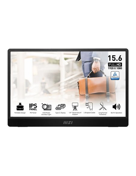 15.6” Monitor Portabil MSI PRO MP161 E2U / 4ms / Black