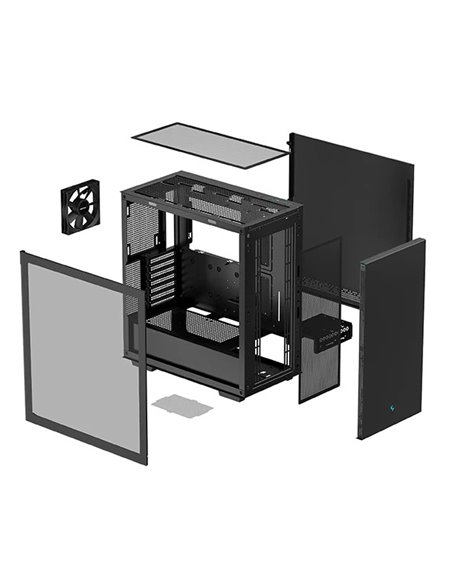 Carcasa DEEPCOOL CH510 / w/oPSU / Side-Window / 1x120mm / ATX / Black