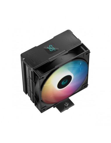 Кулер DEEPCOOL AG400 DIGITAL BK ARGB/ Universal/ 220W/ 500~2100rpm/ <31.6dBA/ 75.89CFM/ Black