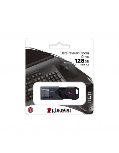 Флеш-накопитель USB3.2 Kingston DataTraveler Exodia Onyx 128ГБ / Black