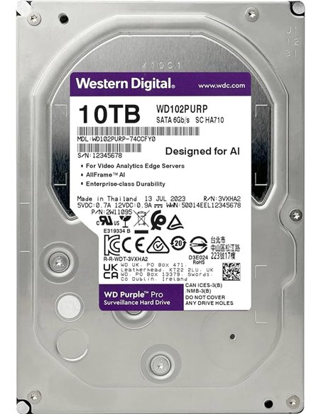 3.5” HDD Western Digital Caviar Purple PRO/ 8.0TB/ 7200rpm/ 512MB/ SATAIII