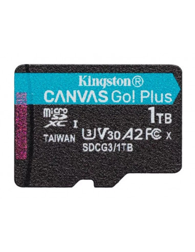 Карта памяти microSD 1TB Kingston Canvas Go! Plus, A2, 170Mbps, + SD adapter