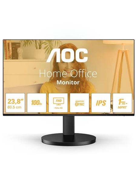 23.8” Монитор AOC 24B3HA2 / 1ms / 100Hz / Black