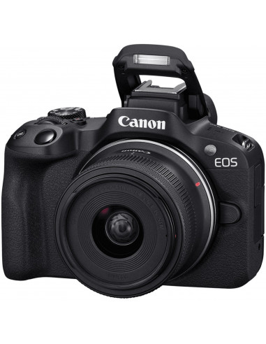 Aparate foto mirrorless CANON EOS R50 + RF-S 18-45 f/4.5-6.3 IS STM + RF-S 55-210 f/5.0-7.1 IS STM Black (5811C034)