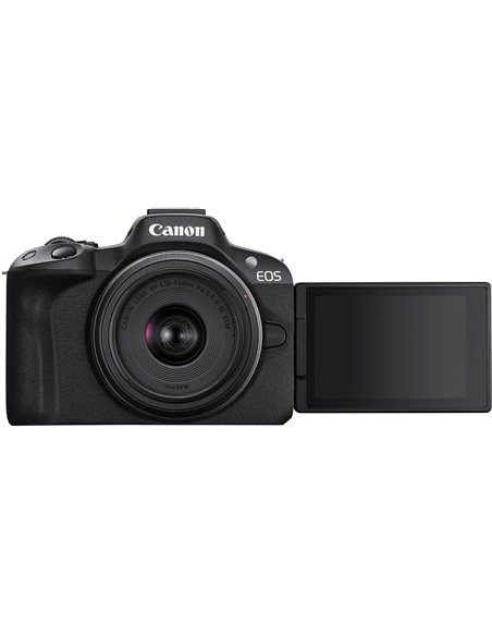 Aparate foto mirrorless CANON EOS R50 + RF-S 18-45 f/4.5-6.3 IS STM + RF-S 55-210 f/5.0-7.1 IS STM Black (5811C034)