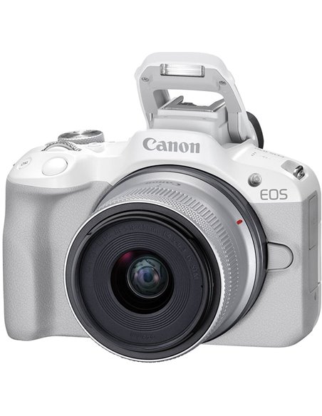 Безерккальная камера CANON EOS R50 + RF-S 18-45 f/4.5-6.3 IS STM White (5812C030)