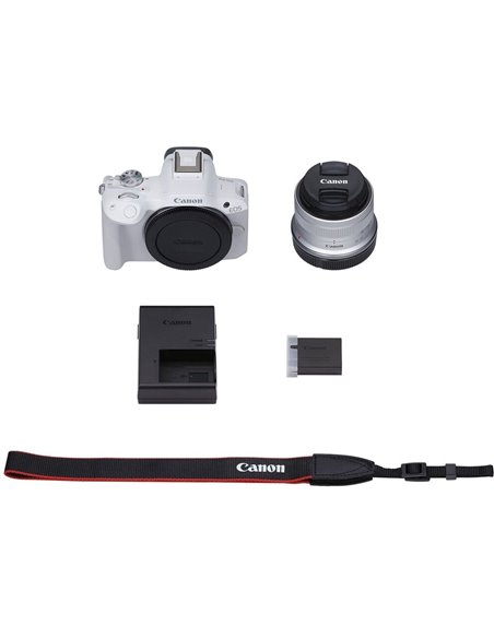 Безерккальная камера CANON EOS R50 + RF-S 18-45 f/4.5-6.3 IS STM White (5812C030)