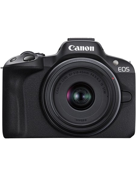 Aparate foto mirrorless Canon EOS R50 18-45 Content Creator Kit (camera+obiectiv+microfon+trepied+card de memorie) (5811C036)