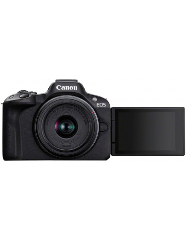 Aparate foto mirrorless Canon EOS R50 18-45 Content Creator Kit (camera+obiectiv+microfon+trepied+card de memorie) (5811C036)