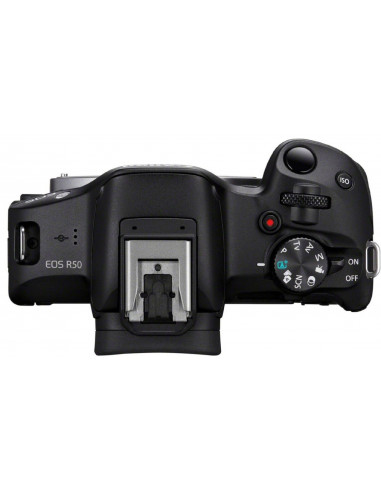 Aparate foto mirrorless Canon EOS R50 18-45 Content Creator Kit (camera+obiectiv+microfon+trepied+card de memorie) (5811C036)