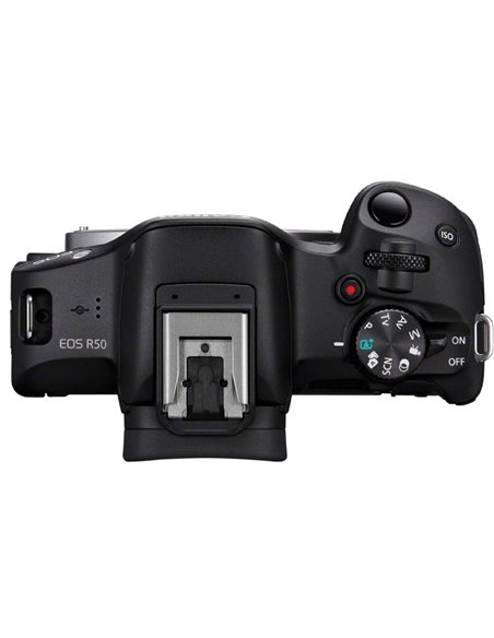 Aparate foto mirrorless Canon EOS R50 18-45 Content Creator Kit (camera+obiectiv+microfon+trepied+card de memorie) (5811C036)