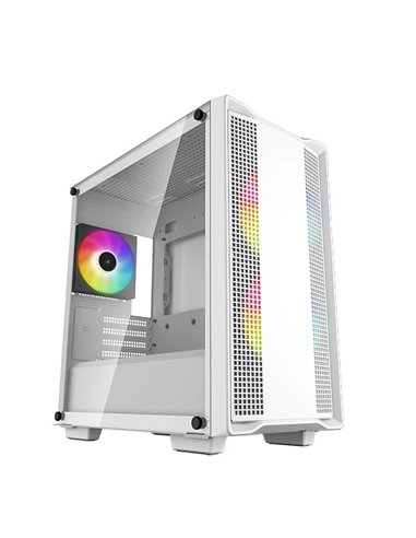 Carcasa DEEPCOOL CC360 WH ARGB / w/oPSU / Side panel / 3x120mm ARGB fans / ATX / White