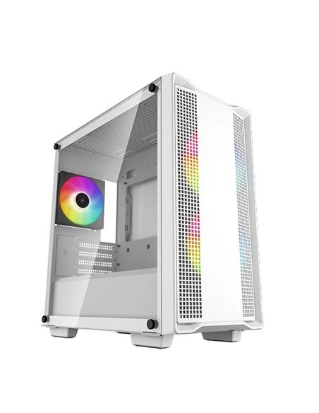Carcasa DEEPCOOL CC360 WH ARGB / w/oPSU / Side panel / 3x120mm ARGB fans / ATX / White