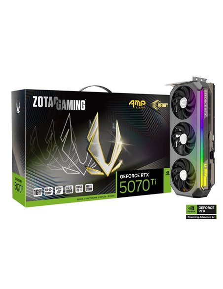 Видеокарта ZOTAC GeForce RTX 5070 Ti AMP Extreme INFINITY / 16GB / GDDR7 / 256bit