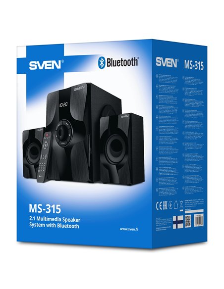 Колонки 2.1 SVEN MS-315 / 46W RMS / Bluetooth / FM-tune / USB Flash / SD card / Black