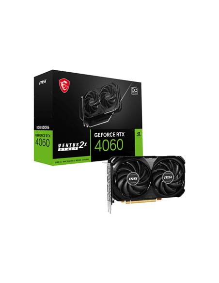 Placa video MSI GeForce RTX 4060 VENTUS 2X BLACK 8G OC / 8GB / GDDR6 / 128bit