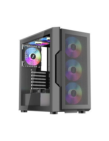 Carcasa Gaming 1STPLAYER T7-P / no PSU / Side-Window / 7x120mm / ATX / Black