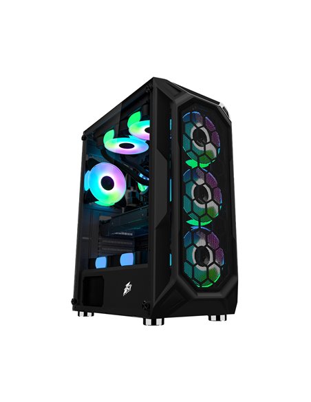 Carcasa 1STPLAYER X6 / no PSU / Side-Window / 6x120mm / ATX / Black