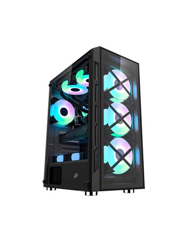 Carcasa 1STPLAYER XP-G / no PSU / Side-Window / 4x120mm / ATX / Black