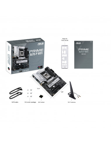Placa de baza ASUS PRIME X670-P WIFI / AM5 / AMD X670 / DDR5 / ATX