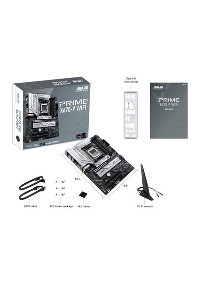 Placa de baza ASUS PRIME X670-P WIFI / AM5 / AMD X670 / DDR5 / ATX