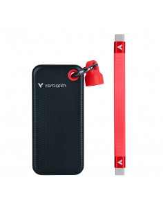 M.2 Внешний SSD Verbatim Pocket / 2TB / USB 3.2 Gen 2 / Black/Red