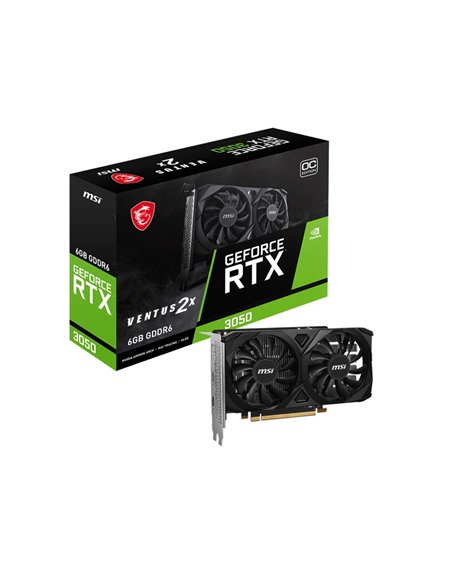 Видеокарта MSI GeForce RTX 3050 VENTUS 2X E 6G OC/ 6GB/ GDDR6/ 96Bit