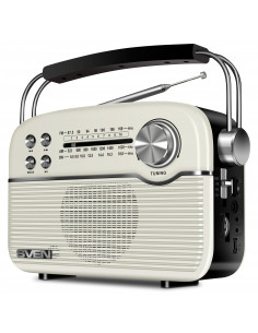 Колонка Портативная SVEN SRP-500, White / 3W / Bluetooth / FM/AM/SW Radio / USB / microSD