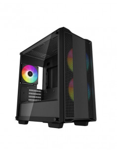 Carcasa DEEPCOOL CC360 ARGB / w/oPSU / Side panel / 3x120mm ARGB fans / ATX / Black