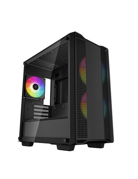 Carcasa DEEPCOOL CC360 ARGB / w/oPSU / Side panel / 3x120mm ARGB fans / ATX / Black