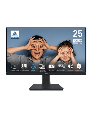 24.5” Monitor MSI PRO MP251/ 1ms/ 100Hz/ Black
