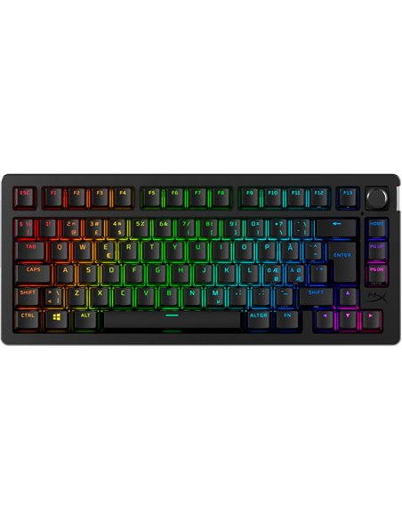 Беспроводная Клавиатура HYPERX Alloy Rise 75 RGB, HyperX Linear switches, [91Y91AA#ACB]