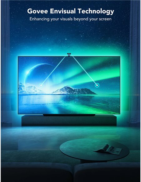 GOVEE RGBIC Envisual TV Backlight T2 with Dual Cameras (55”-65”)