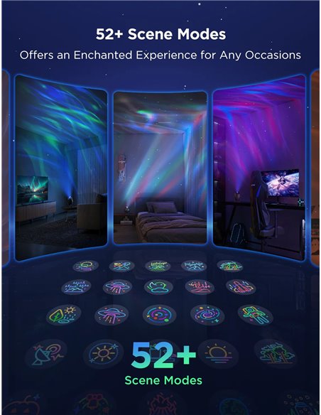 Proiector de lumina GOVEE Star Light Projector, 18 White Noise Options