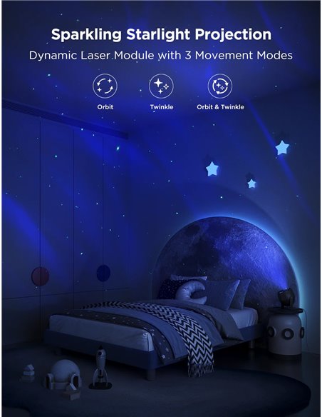 Световой проектор GOVEE Star Light Projector, 18 White Noise Options