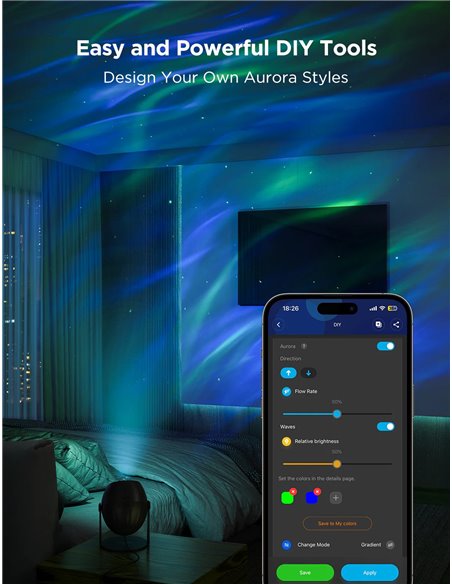 Proiector de lumina GOVEE Star Light Projector, 18 White Noise Options