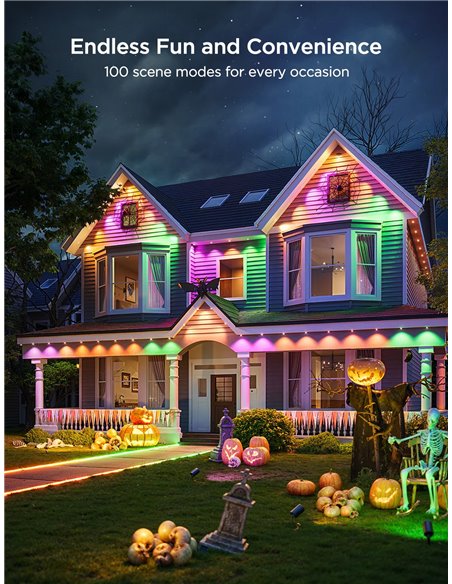 Наружное освещение GOVEE RGBICW Permanent Outdoor Lights 2 30M, 72 Lights