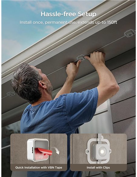 Наружное освещение GOVEE RGBICW Permanent Outdoor Lights 2 30M, 72 Lights