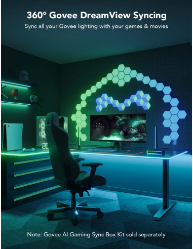 Lumina neon de tip franghie pentru masa GOVEE RGBIC LED / 3m / Multicolor / Wi-Fi / Bluetooth