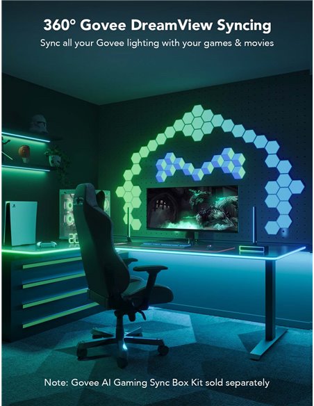 Неоновая световая веревка для столов Neon Rope Light for Desks GOVEE RGBIC LED / 3m / Multicolor / Wi-Fi / Bluetooth Неоновая световая веревка для столов Neon Rope Light for Desks GOVEE RGBIC LED / 3m / Multicolor / Wi-Fi / Bluetooth